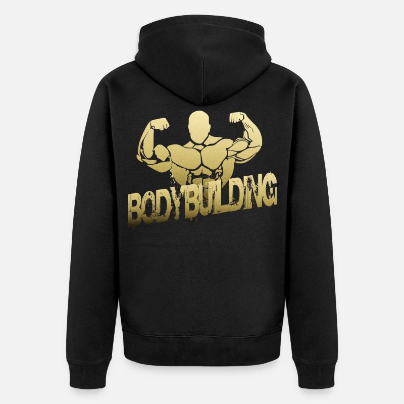Musculation - Veste à capuche bio Premium Unisexe - noir