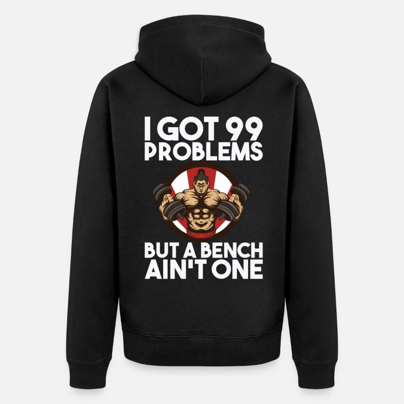 Workout - Unisex Premium Bio Zip Hoodie - Schwarz