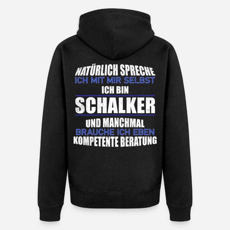 Schalker Beratung Geschenkidee - Unisex Premium Bio Zip Hoodie - Schwarz