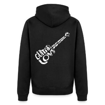 guitarist - Unisex Premium Organic Zip Hoodie - black - Back - Nico (187cm)