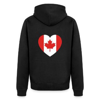 Un cœur pour le Canada - Veste à capuche bio Premium Unisexe - noir - Dos - Nico (187cm)