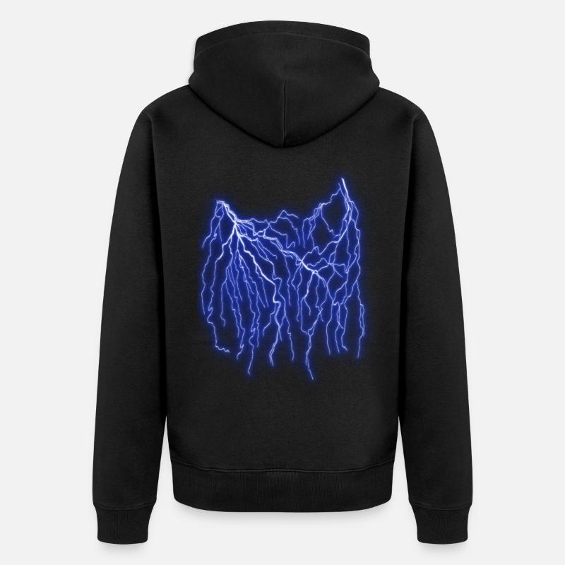 Blitze - Unisex Premium Bio Zip Hoodie - Schwarz