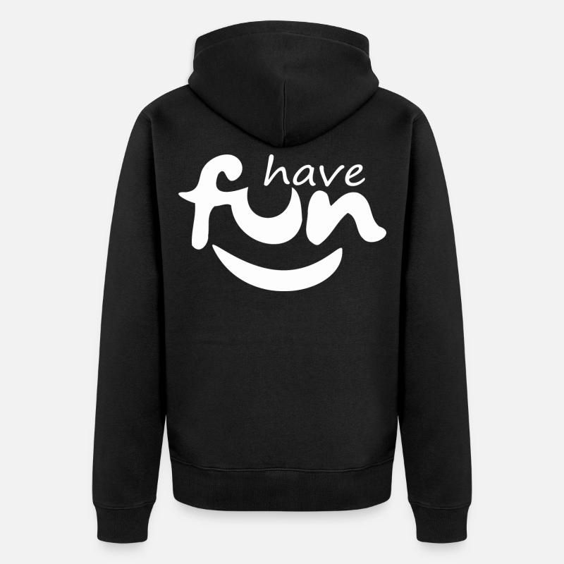 Drôle, amusez-vous - Veste à capuche bio Premium Unisexe - noir