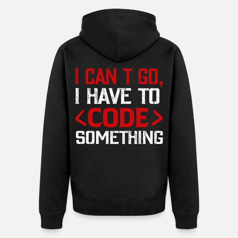 Programmeur, Nerd , Code informatique - Veste à capuche bio Premium Unisexe - noir