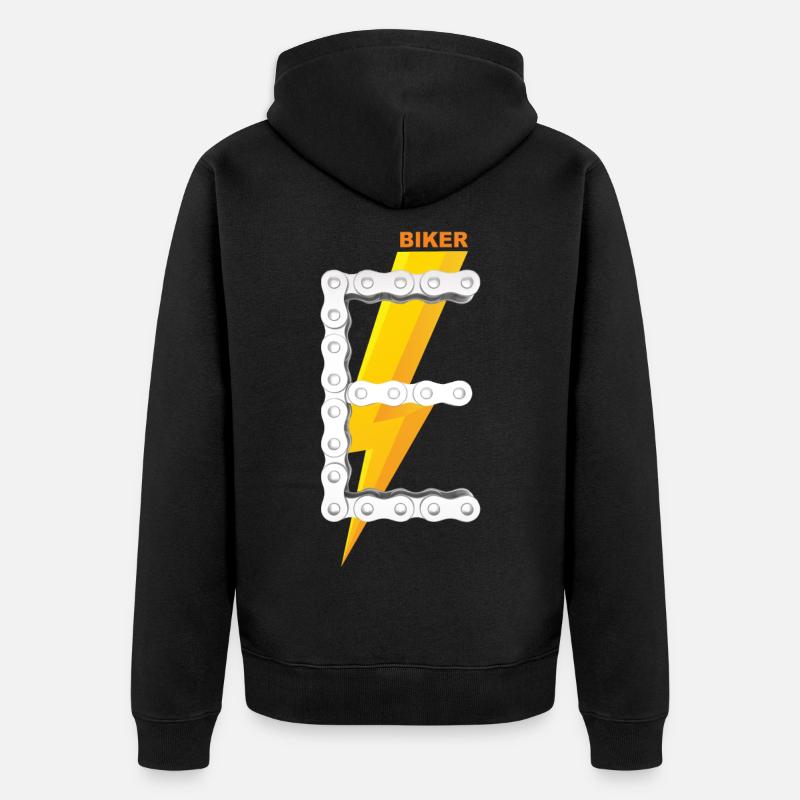 E-Biker Shirt cadeau symbole logo - Veste à capuche bio Premium Unisexe - noir