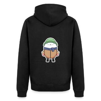 Polar bear winter - Unisex Premium Organic Zip Hoodie - black - Back - Nico (187cm)