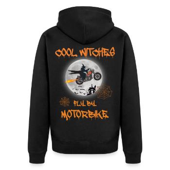 Sorcières cool Motobike - Bike Chopper - Veste à capuche bio Premium Unisexe - noir - Dos - Nico (187cm)