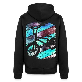 Vélo BMX | Vélo BMX | Vélo BMX | BMX bleu - Veste à capuche bio Premium Unisexe - noir - Dos - Nico (187cm)