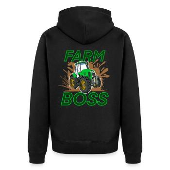 Cultivateur - Veste à capuche bio Premium Unisexe - noir - Dos - Nico (187cm)