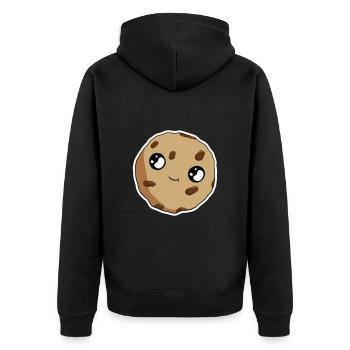Cookie Sourire Biscuit Cartoon Cookie - Veste à capuche bio Premium Unisexe - noir - Dos - Nico (187cm)