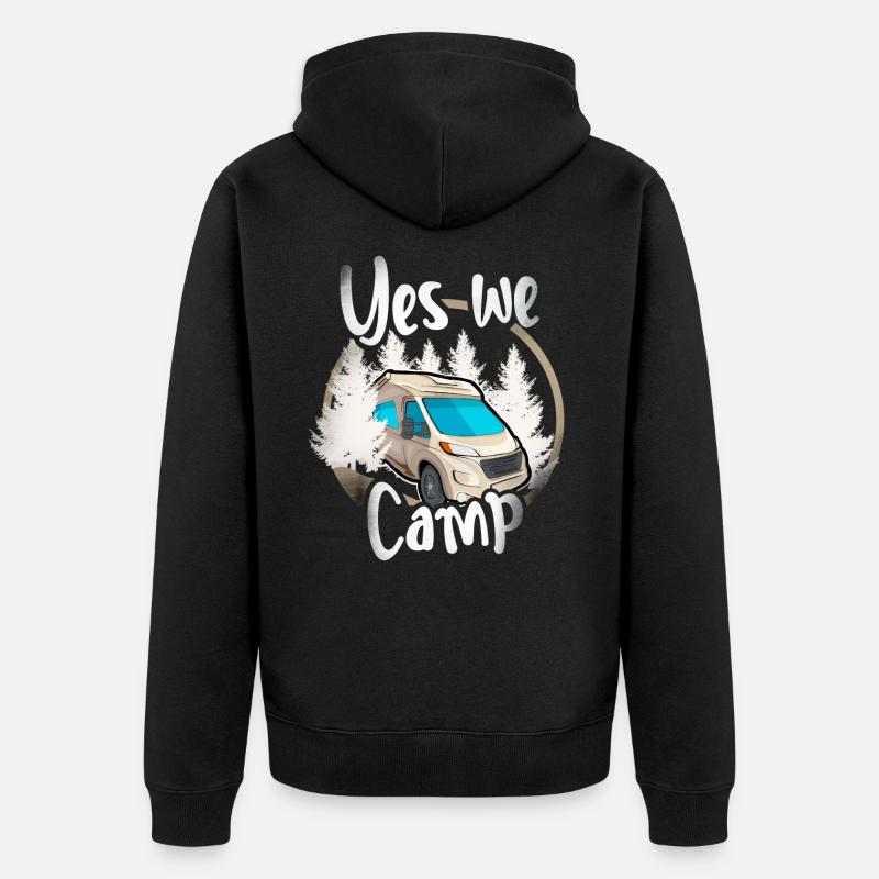 Oui nous campons - Veste à capuche bio Premium Unisexe - noir