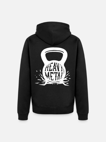 Heavy metal - Unisex Premium Organic Zip Hoodie - black