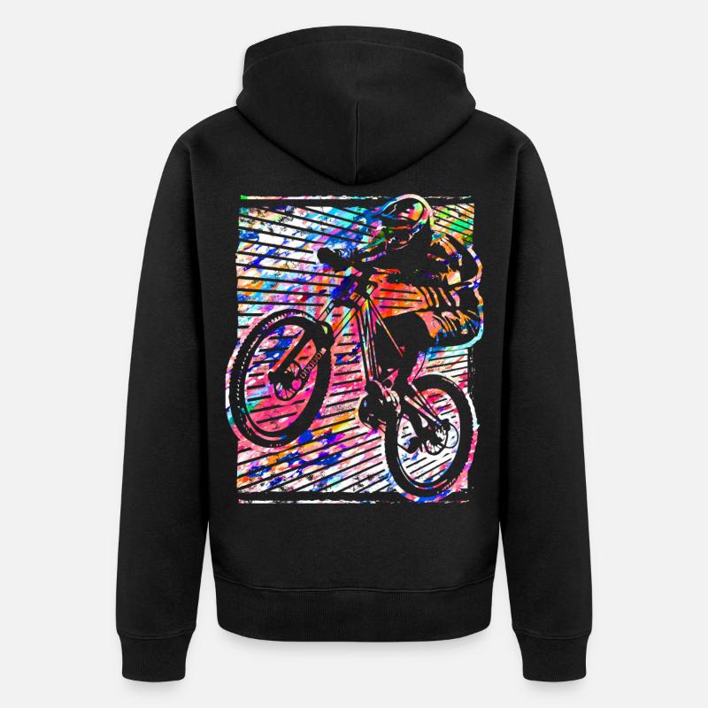 | VTT Les vététistes | | VTT VTT - Veste à capuche bio Premium Unisexe - noir