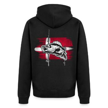 Pêche au Danemark - Veste à capuche bio Premium Unisexe - noir - Dos - Nico (187cm)