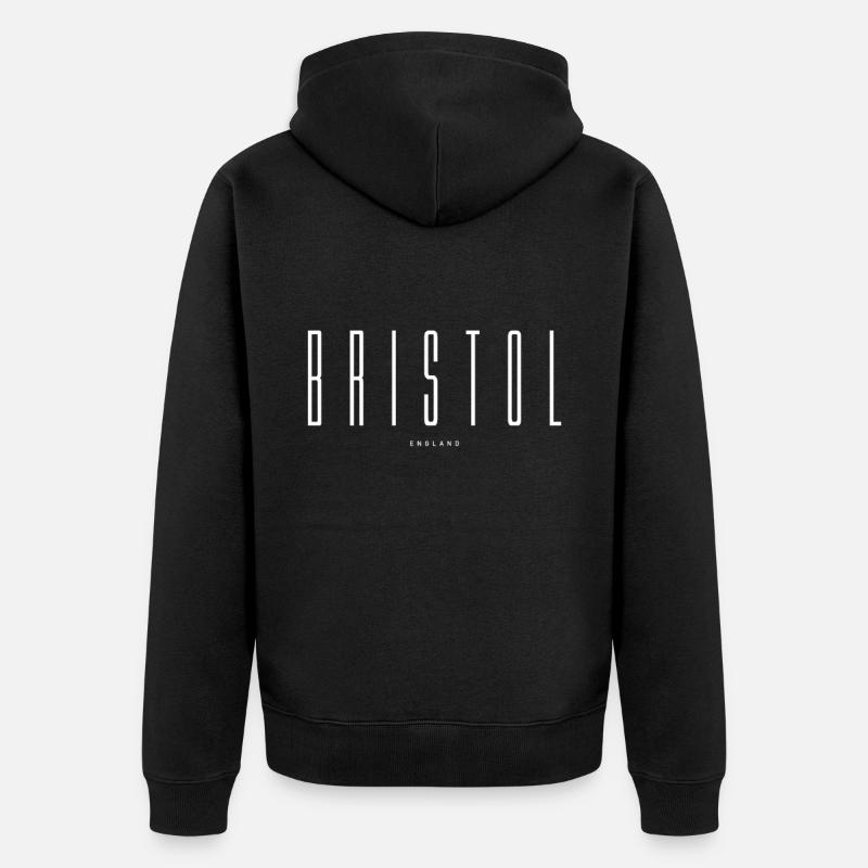 Lettrage Bristol - Veste à capuche bio Premium Unisexe - noir
