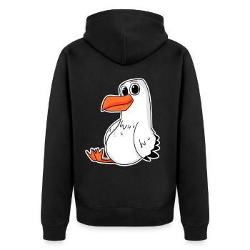 mouette - Veste à capuche bio Premium Unisexe - noir - Dos - Nico (187cm)