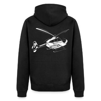 Hélicoptère Hélicoptère Héli Équipe Symbole Pilote - Veste à capuche bio Premium Unisexe - noir - Dos - Nico (187cm)