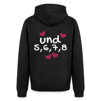 Tanzen Tanz Tanzkurs Rhythmus - Unisex Premium Bio Zip Hoodie - Schwarz - Hinten - Nico (187cm)