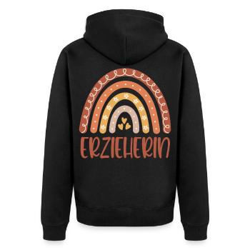 Institutrice de maternelle Regenbogen - Veste à capuche bio Premium Unisexe - noir - Dos - Nico (187cm)