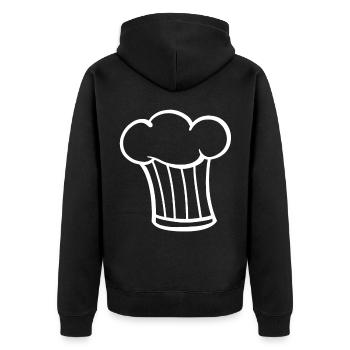 Bonnet cuisinier - Veste à capuche bio Premium Unisexe - noir - Dos - Nico (187cm)