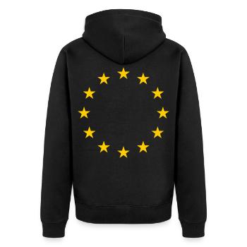 L’Europe - Veste à capuche bio Premium Unisexe - noir - Dos - Nico (187cm)