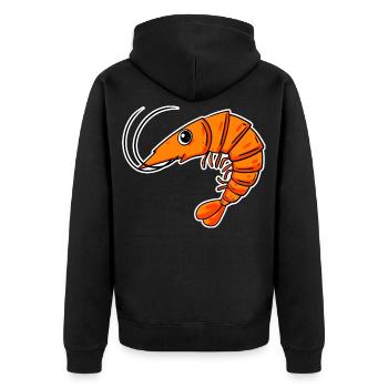 Crevettes crevettes - Veste à capuche bio Premium Unisexe - noir - Dos - Nico (187cm)