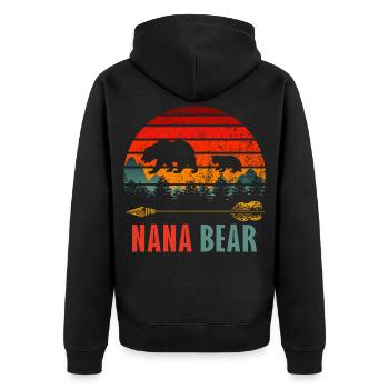 ours nana - Veste à capuche bio Premium Unisexe - noir - Dos - Nico (187cm)