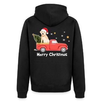 Pick-up de Noël du Labrador - Veste à capuche bio Premium Unisexe - noir - Dos - Nico (187cm)