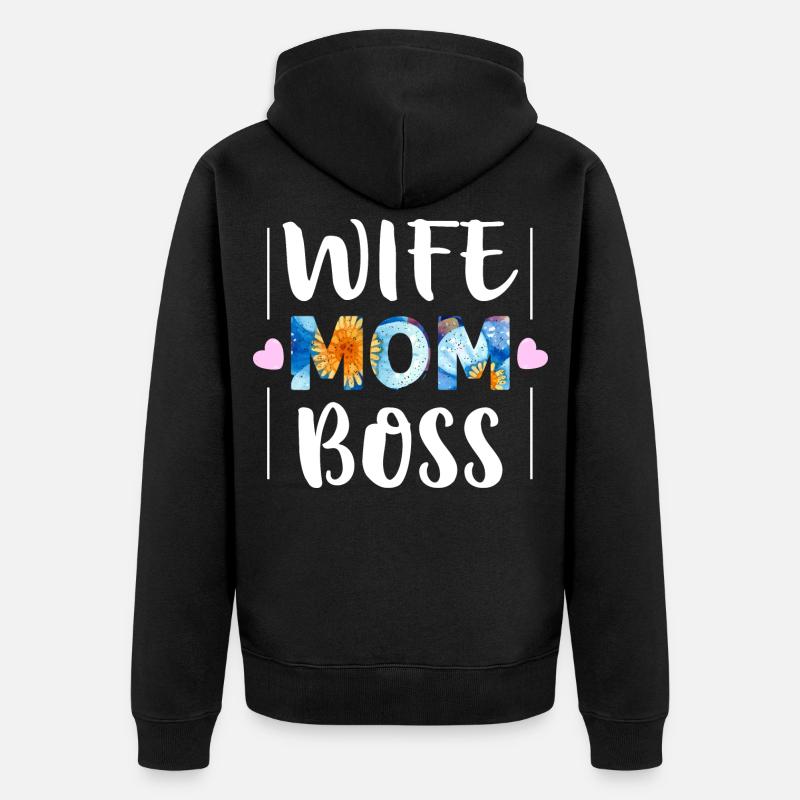 Mama - Unisex Premium Bio Zip Hoodie - Schwarz