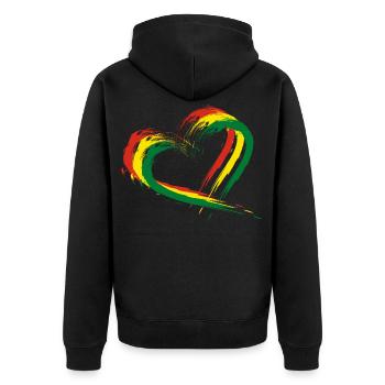 Bolivie - Veste à capuche bio Premium Unisexe - noir - Dos - Nico (187cm)