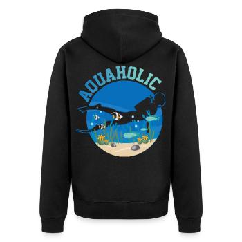 Plongée sous-marine - Veste à capuche bio Premium Unisexe - noir - Dos - Nico (187cm)