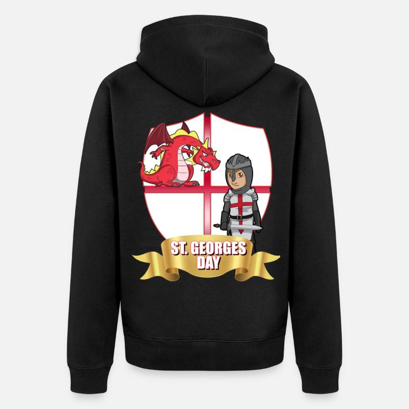 Chevalier Dragon de la Saint-Georges - Veste à capuche bio Premium Unisexe - noir