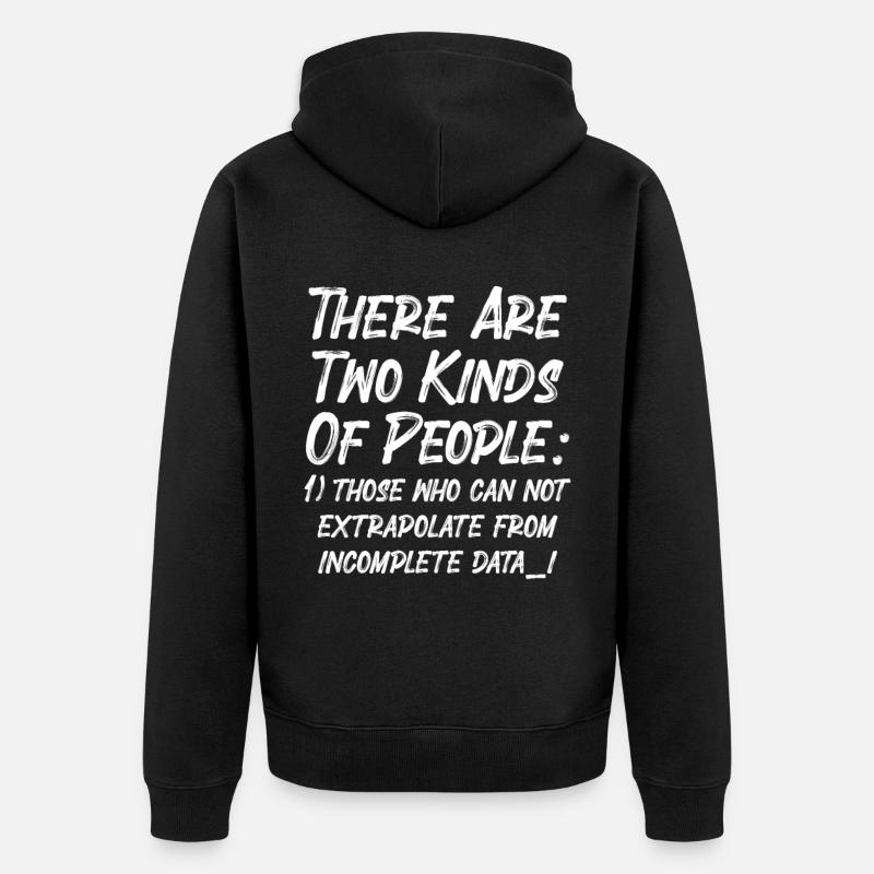 Incomplete Data Funny Science Nerd - Unisex Premium Organic Zip Hoodie - black