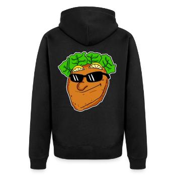 Cool escalopes avec lunettes de soleil - Veste à capuche bio Premium Unisexe - noir - Dos - Nico (187cm)