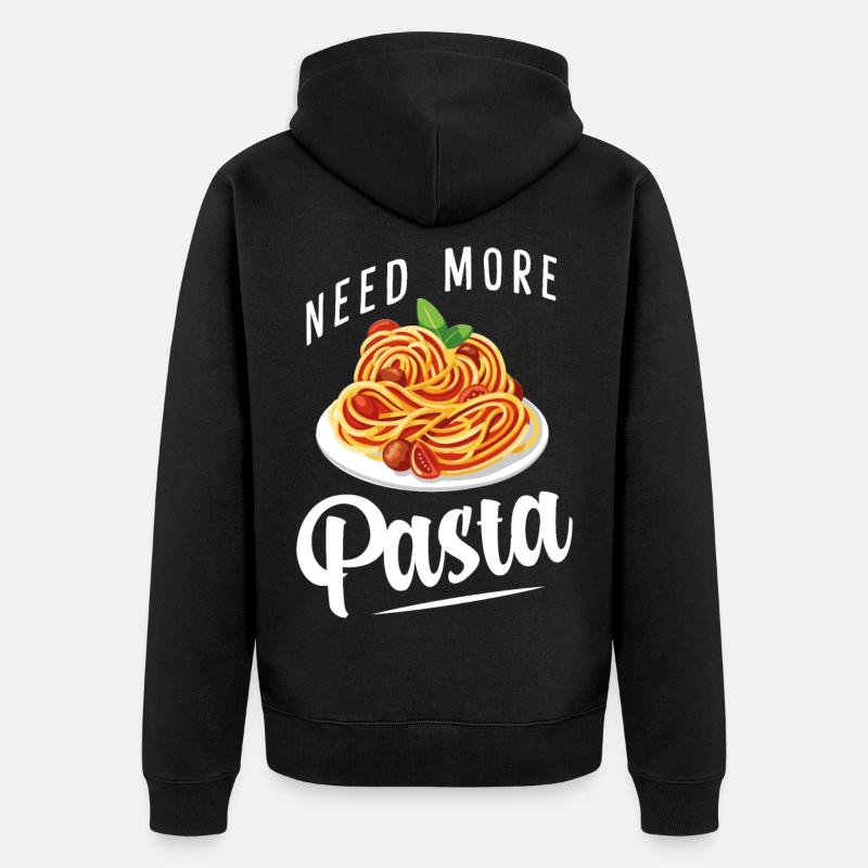 Spaghetti - Pasta - Penne - Nudeln - Unisex Premium Bio Zip Hoodie - Schwarz