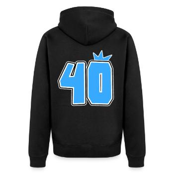 40 - Veste à capuche bio Premium Unisexe - noir - Dos - Nico (187cm)