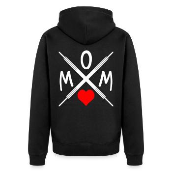 Maman - Maman - Maman - Veste à capuche bio Premium Unisexe - noir - Dos - Nico (187cm)