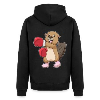 Beaver Boxer Gants de boxe Boxe Boxe - Veste à capuche bio Premium Unisexe - noir - Dos - Nico (187cm)