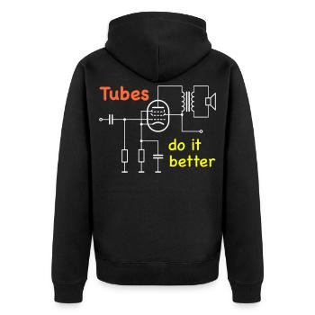 Les tubes à vide le font mieux - Veste à capuche bio Premium Unisexe - noir - Dos - Nico (187cm)