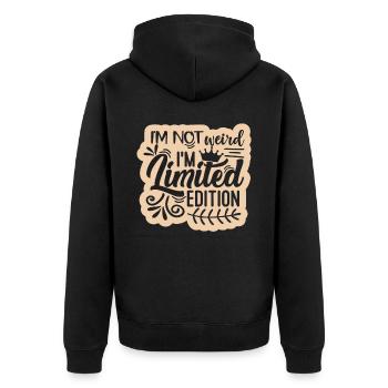 Funny Sarcastic Quote, funny, quotes, sarcastic, s - Unisex Premium Organic Zip Hoodie - black - Back - Nico (187cm)
