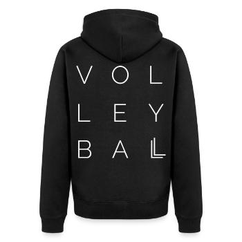 volleyball icon Logo icon idea font Vector - Unisex Premium Organic Zip Hoodie - black - Back - Nico (187cm)