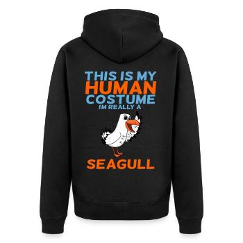 La mouette - Veste à capuche bio Premium Unisexe - noir - Dos - Nico (187cm)