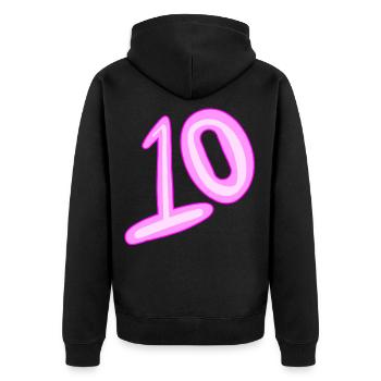 10 - Veste à capuche bio Premium Unisexe - noir - Dos - Nico (187cm)