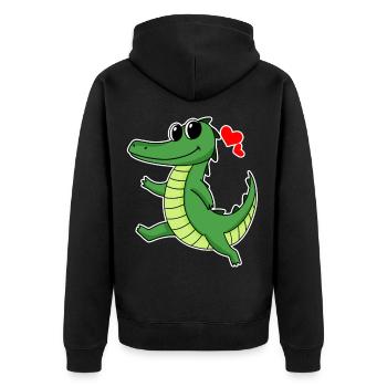 Crocodile - Veste à capuche bio Premium Unisexe - noir - Dos - Nico (187cm)