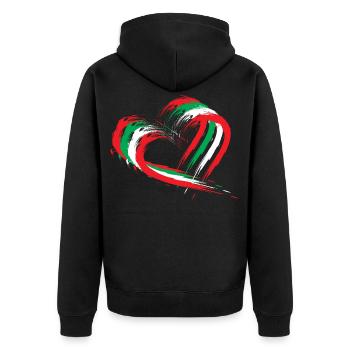 Liban - Veste à capuche bio Premium Unisexe - noir - Dos - Nico (187cm)