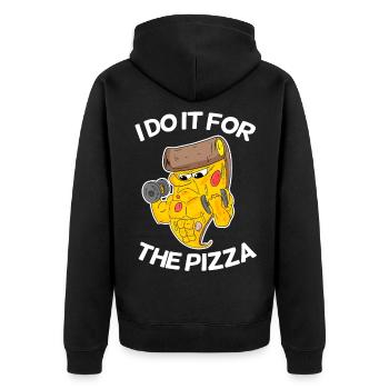 Pizza Training Fitness Sport Cadeau - Veste à capuche bio Premium Unisexe - noir - Dos - Nico (187cm)