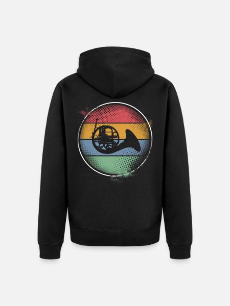 Bugle - Unisex Premium Organic Zip Hoodie - black