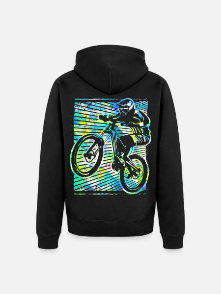 VTT - VTT - Vélo - VTT - Veste à capuche bio Premium Unisexe - noir
