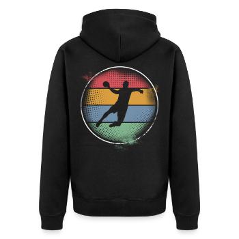 Handball - Veste à capuche bio Premium Unisexe - noir - Dos - Nico (187cm)