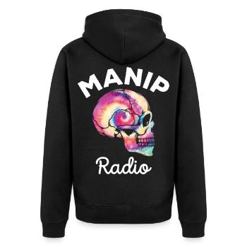 Manip Radio Crâne Tête de mort Radiologie Tie Dye - Veste à capuche bio Premium Unisexe - noir - Dos - Nico (187cm)